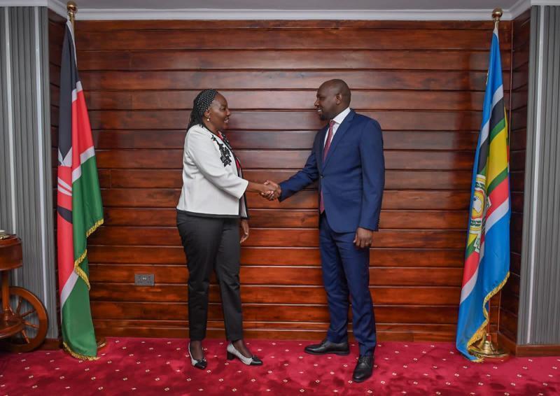 File image of Kipchumba Murkomena and Lucy Mbugua.